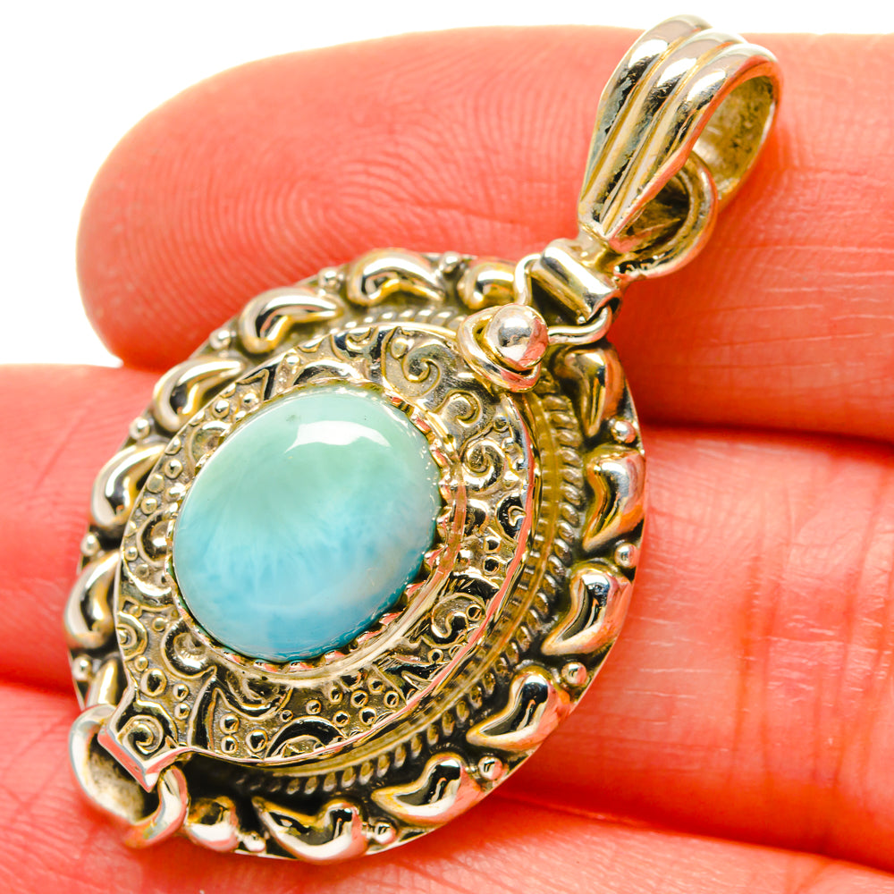 Larimar Pendants handcrafted by Anasilvercos - PD16899
