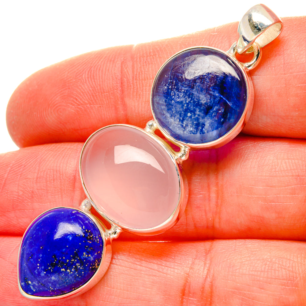 Rose Quartz Pendants handcrafted by Anasilvercos - PD16901