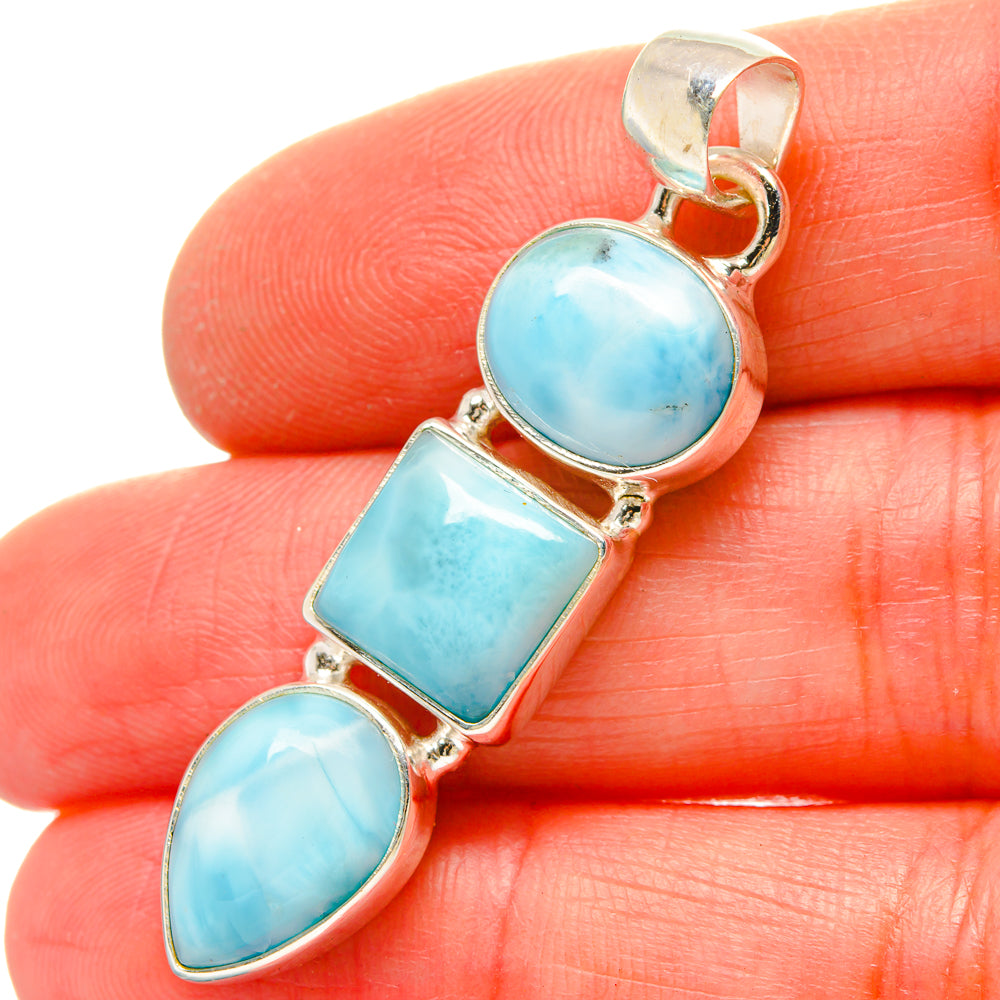 Larimar Pendants handcrafted by Anasilvercos - PD16905