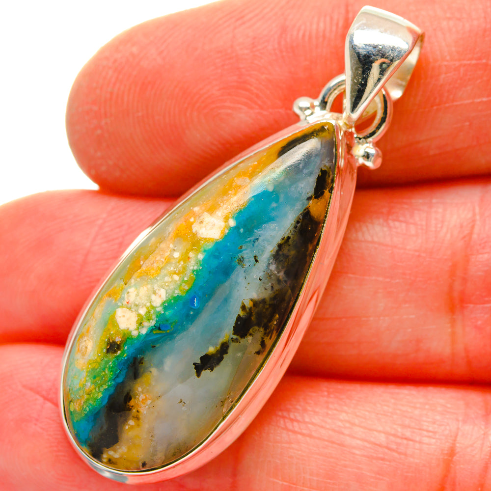 Peruvian Opal Pendants handcrafted by Anasilvercos - PD16907