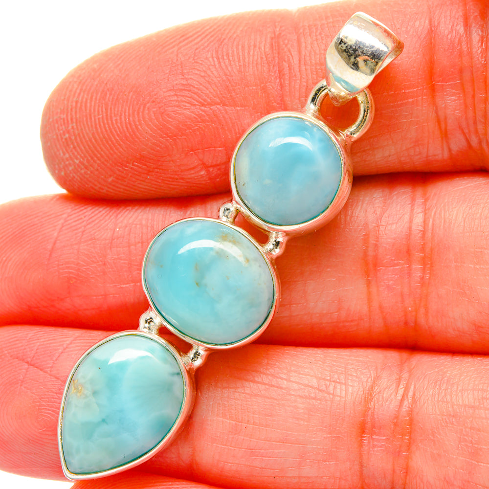 Larimar Pendants handcrafted by Anasilvercos - PD16910
