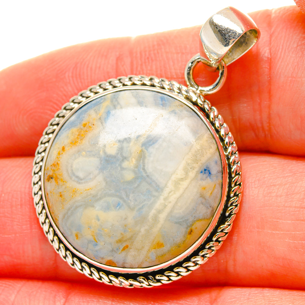 Blue Scheelite Pendants handcrafted by Anasilvercos - PD16912