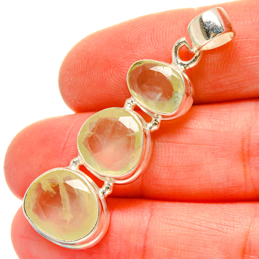 Prehnite Pendants handcrafted by Anasilvercos - PD16919