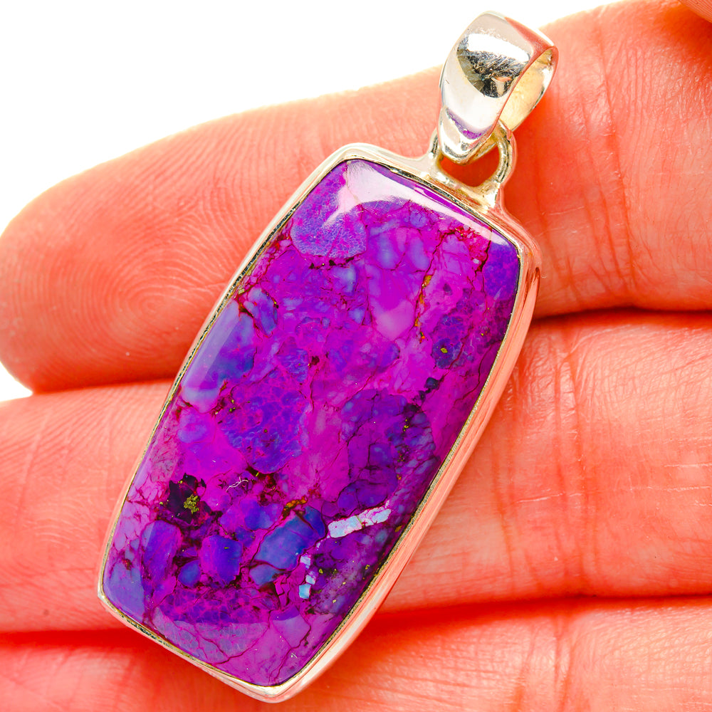 Purple Copper Composite Turquoise Pendants handcrafted by Anasilvercos - PD16935