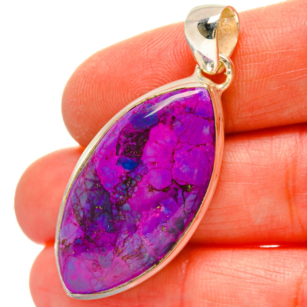 Purple Copper Composite Turquoise Pendants handcrafted by Anasilvercos - PD16940