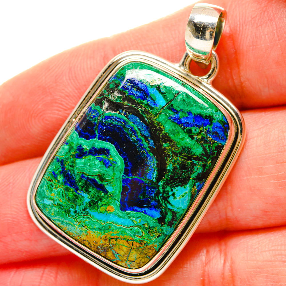 Azurite Malachite Pendants handcrafted by Anasilvercos - PD16952