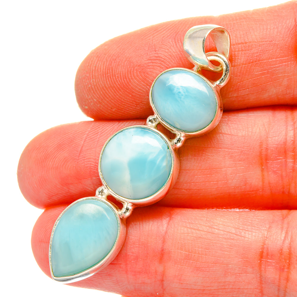 Larimar Pendants handcrafted by Anasilvercos - PD16967