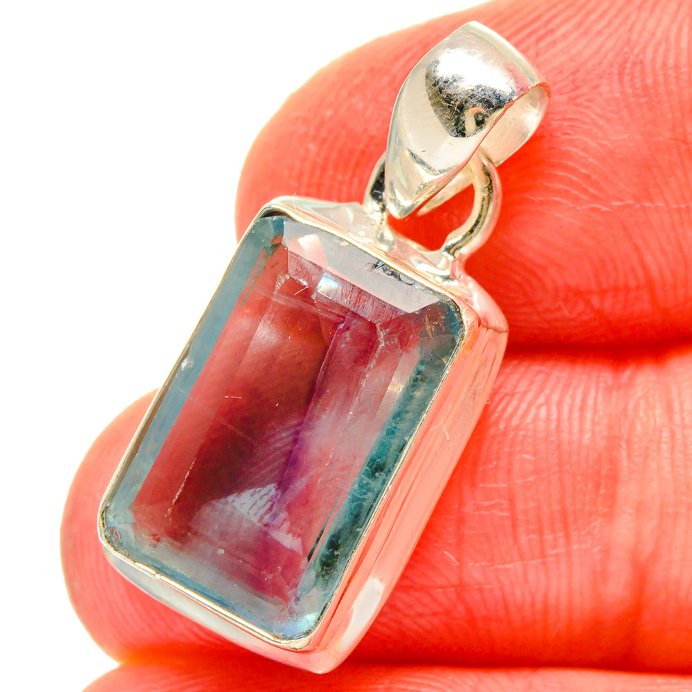 Blue Fluorite Pendants handcrafted by Anasilvercos - PD16968