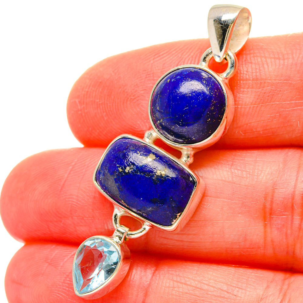 Lapis Lazuli Pendants handcrafted by Anasilvercos - PD16970