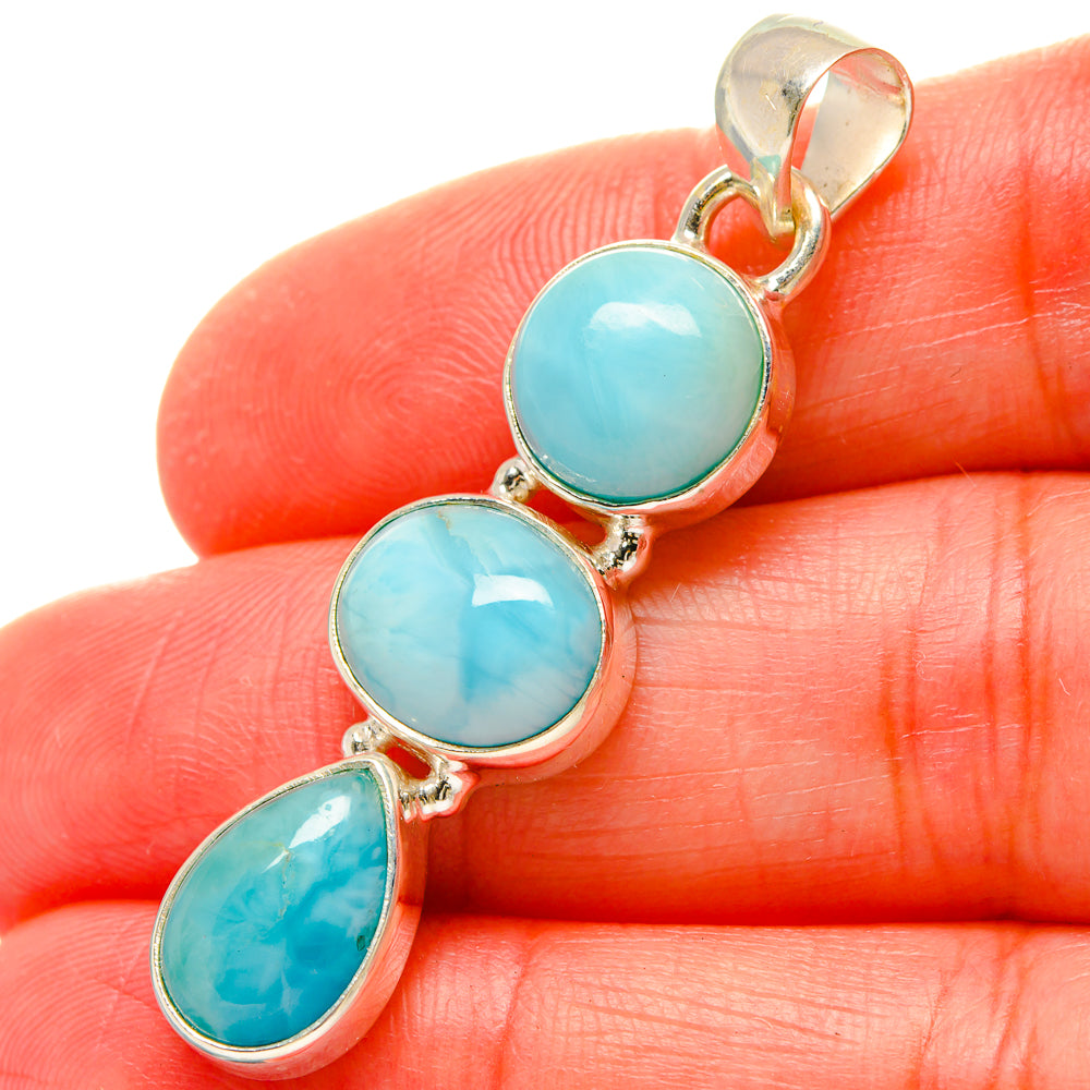 Larimar Pendants handcrafted by Anasilvercos - PD16972