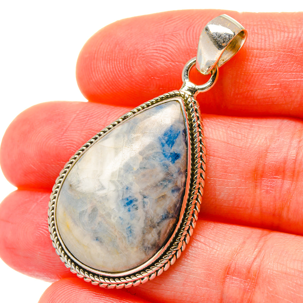 Blue Scheelite Pendants handcrafted by Anasilvercos - PD16982