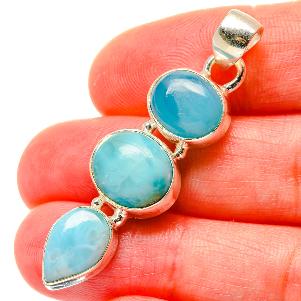 Larimar Pendants handcrafted by Anasilvercos - PD16983