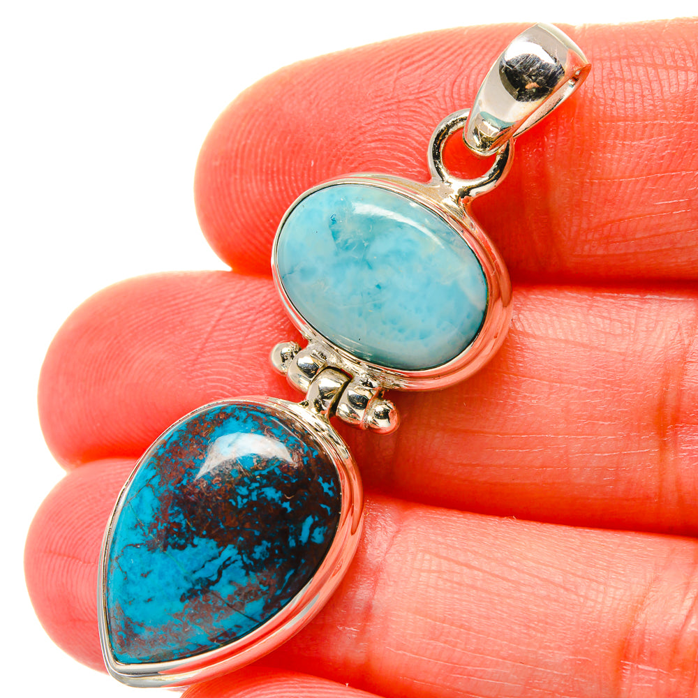 Shattuckite Pendants handcrafted by Anasilvercos - PD16985
