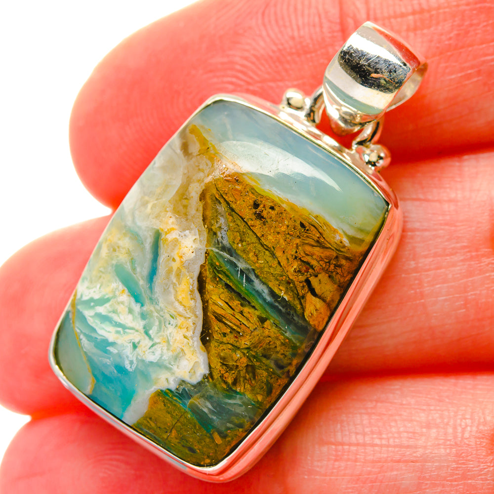 Peruvian Opal Pendants handcrafted by Anasilvercos - PD16986
