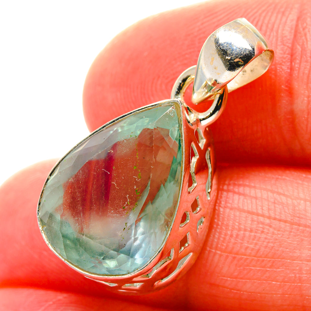Green Fluorite Pendants handcrafted by Anasilvercos - PD16990