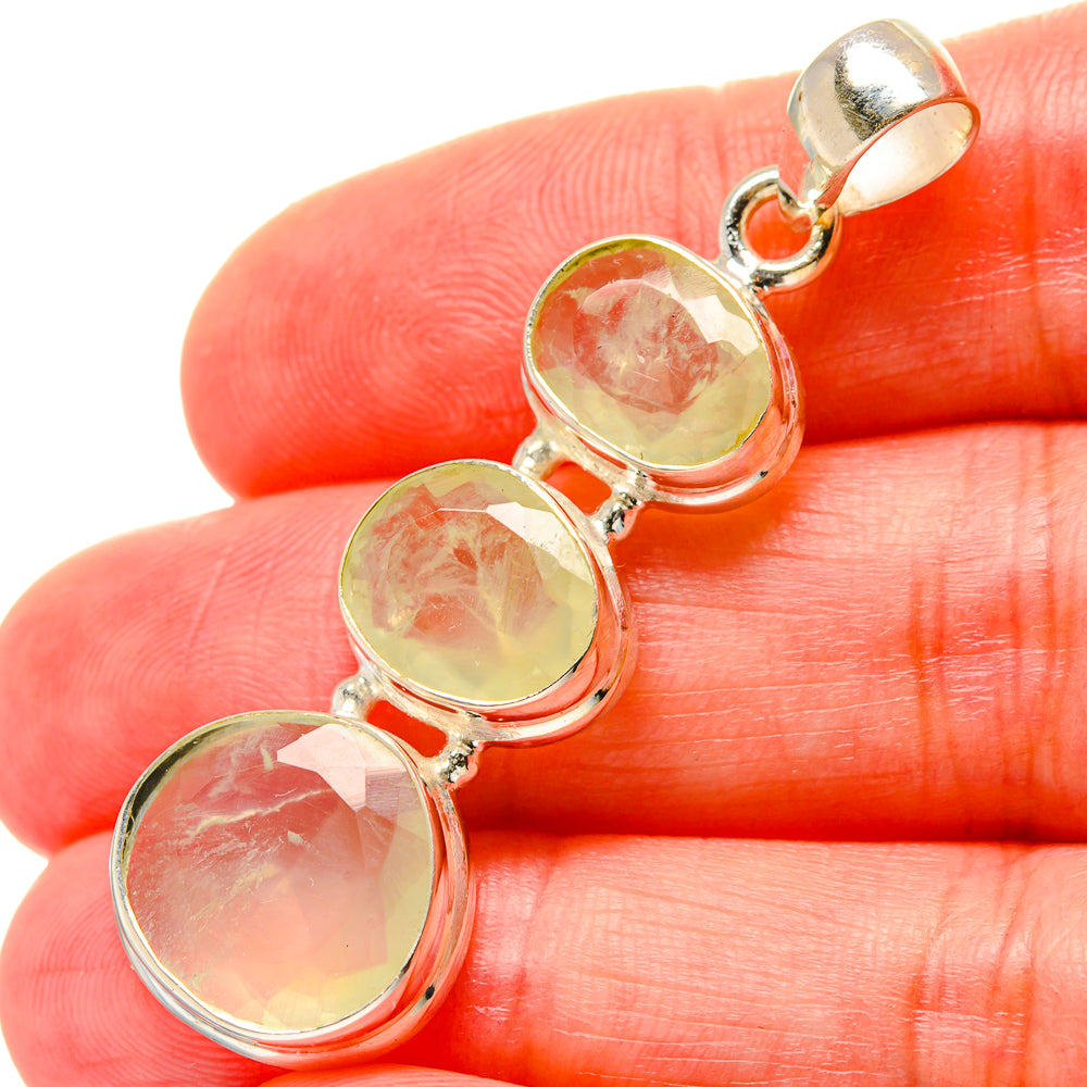 Prehnite Pendants handcrafted by Anasilvercos - PD16991
