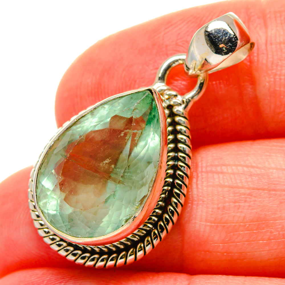 Green Fluorite Pendants handcrafted by Anasilvercos - PD16995
