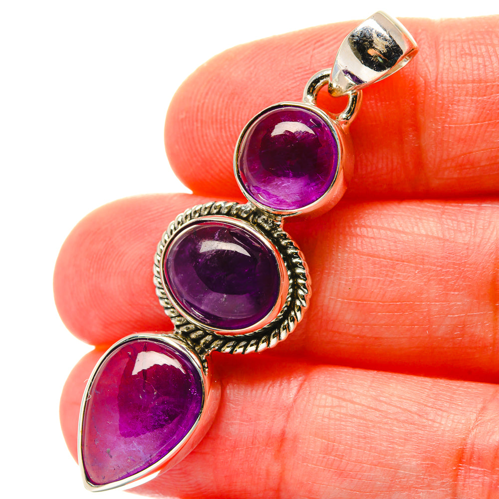 Amethyst Pendants handcrafted by Anasilvercos - PD17006