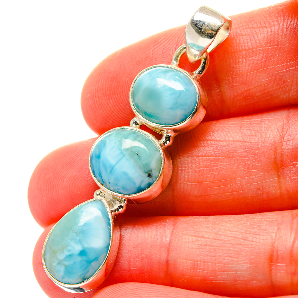 Larimar Pendants handcrafted by Anasilvercos - PD17024