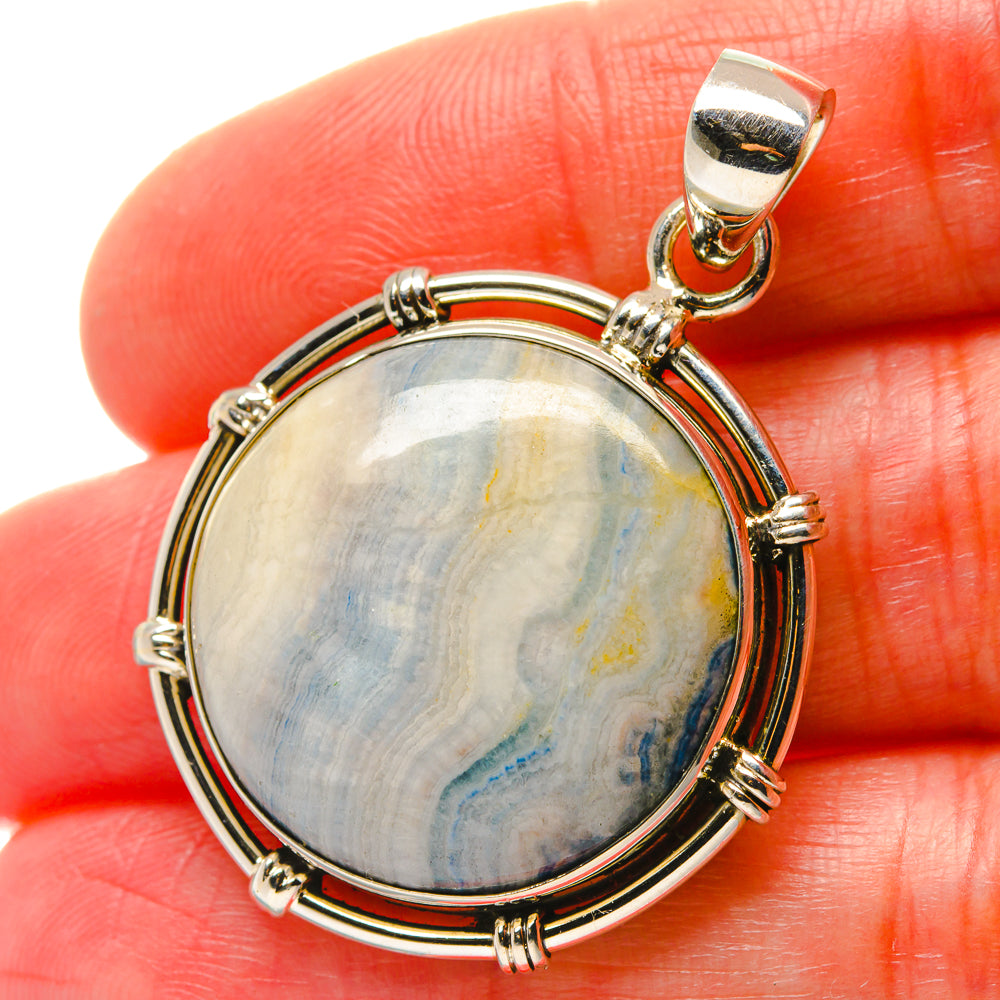 Blue Scheelite Pendants handcrafted by Anasilvercos - PD17032