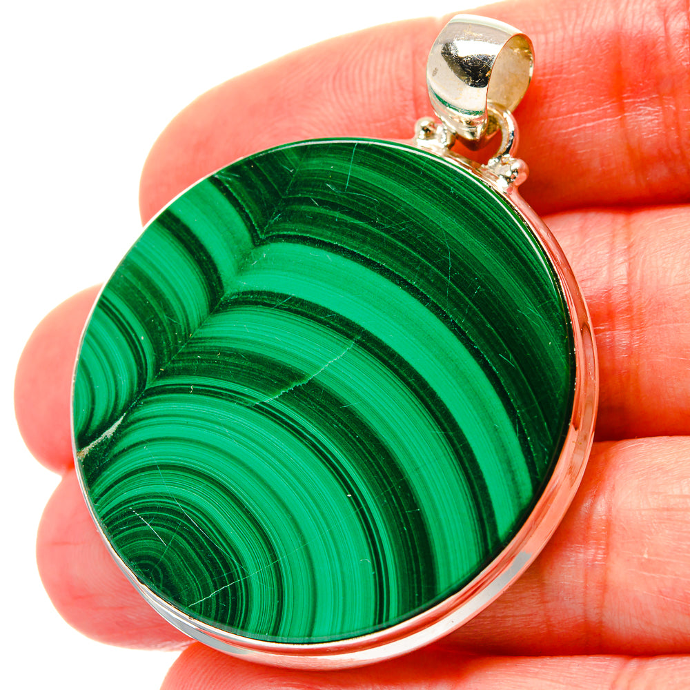 Malachite Pendants handcrafted by Anasilvercos - PD17033