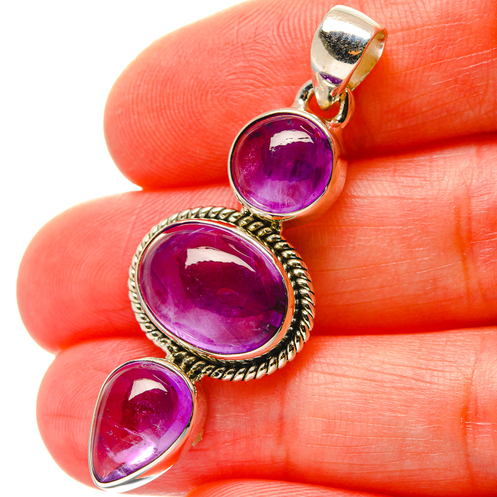 Amethyst Pendants handcrafted by Anasilvercos - PD17043