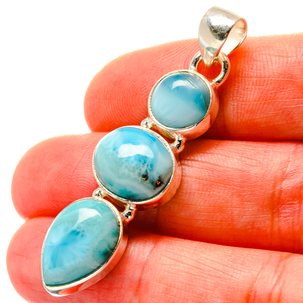 Larimar Pendants handcrafted by Anasilvercos - PD17062