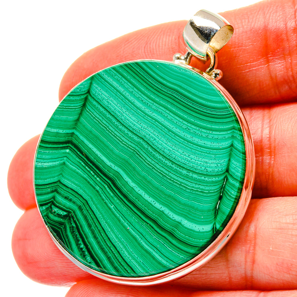 Malachite Pendants handcrafted by Anasilvercos - PD17069