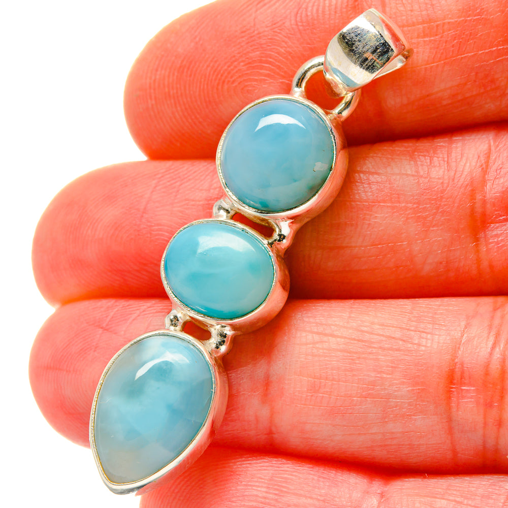Larimar Pendants handcrafted by Anasilvercos - PD17095