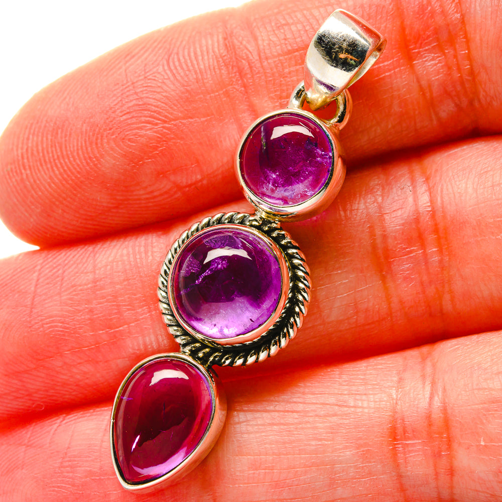 Amethyst Pendants handcrafted by Anasilvercos - PD17105