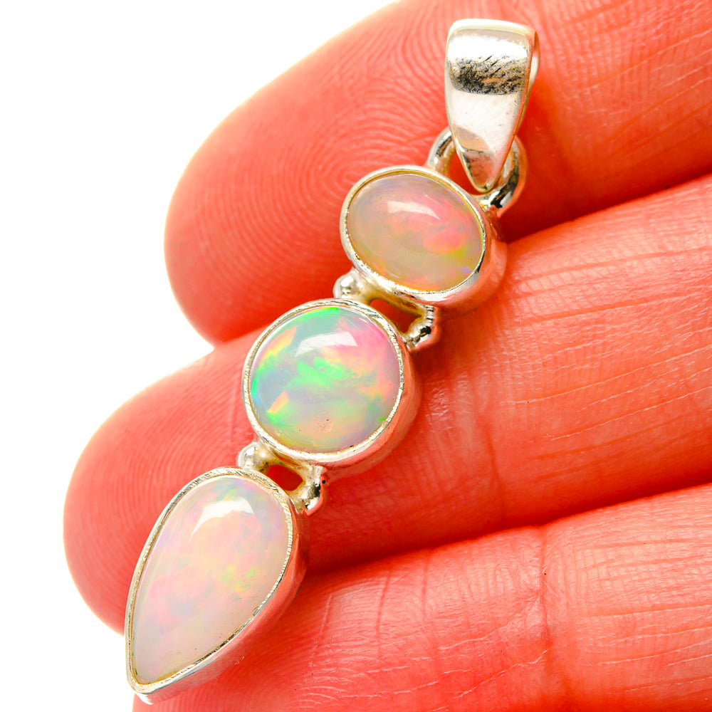 Ethiopian Opal Pendants handcrafted by Anasilvercos - PD17114