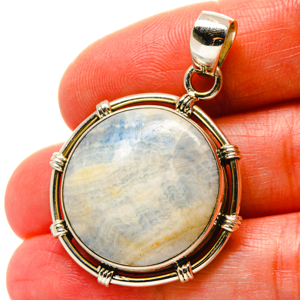 Blue Scheelite Pendants handcrafted by Anasilvercos - PD17119