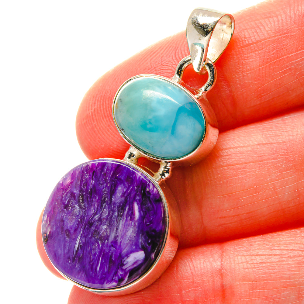Charoite Pendants handcrafted by Anasilvercos - PD17149