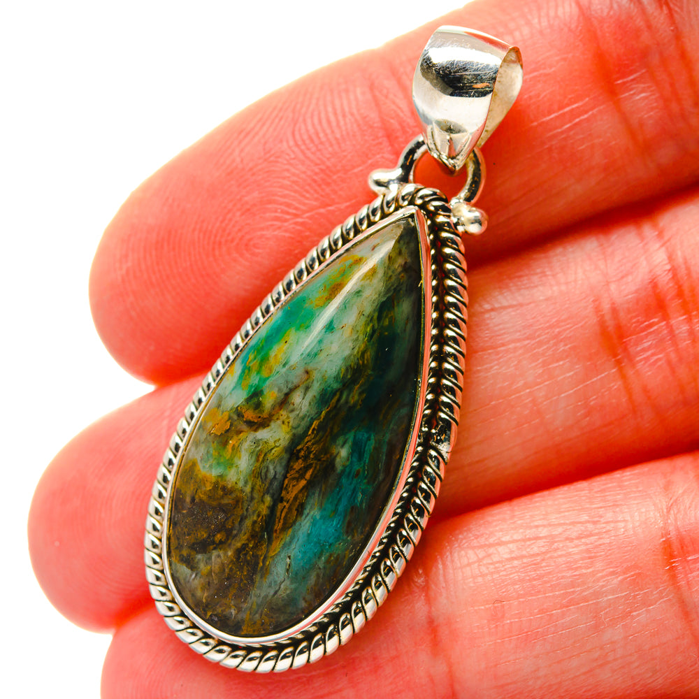 Peruvian Opal Pendants handcrafted by Anasilvercos - PD17151