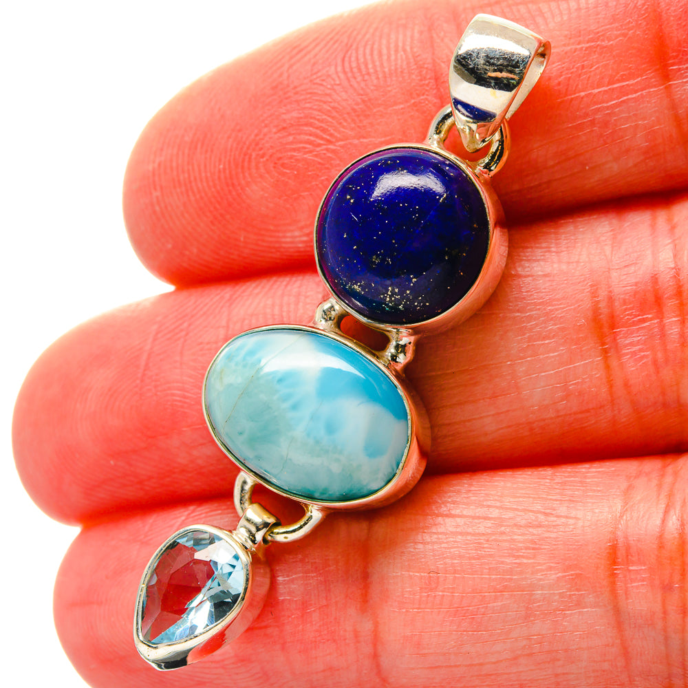 Larimar Pendants handcrafted by Anasilvercos - PD17161