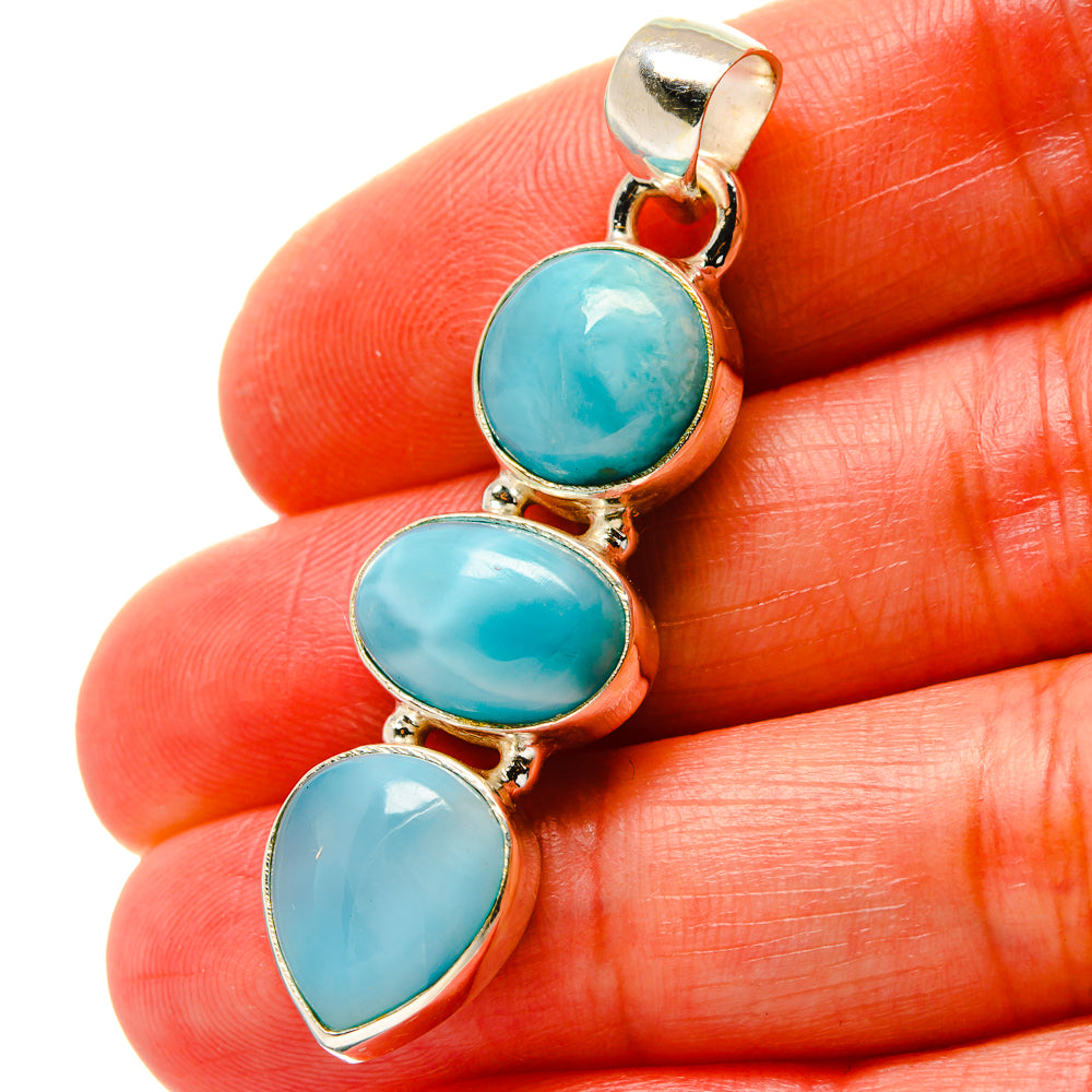 Larimar Pendants handcrafted by Anasilvercos - PD17171