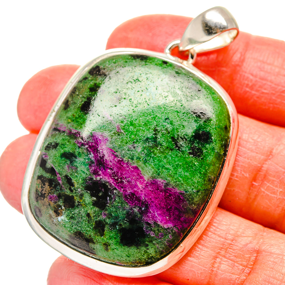 Ruby Zoisite Pendants handcrafted by Anasilvercos - PD17176