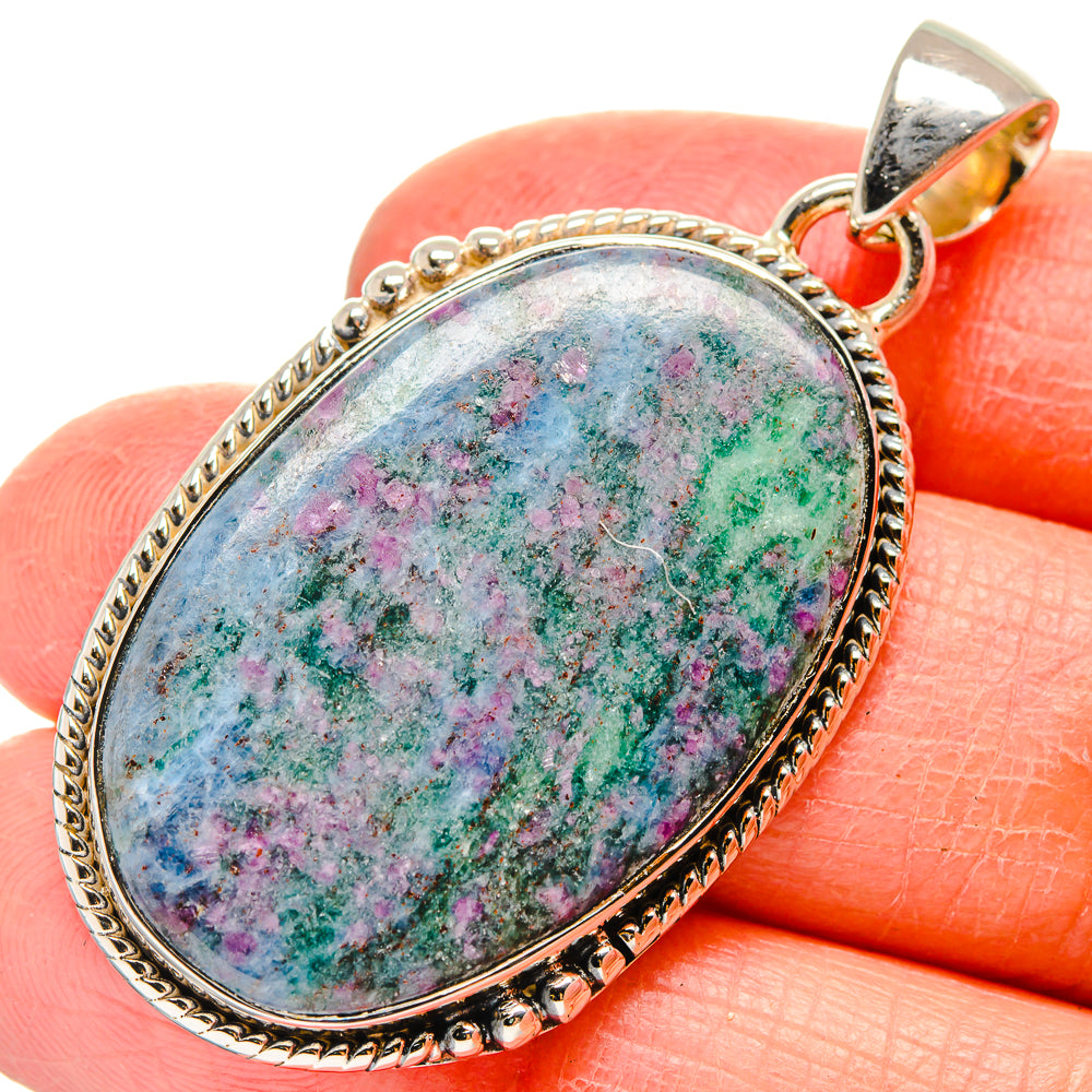 Ruby Fuchsite Pendants handcrafted by Anasilvercos - PD17194