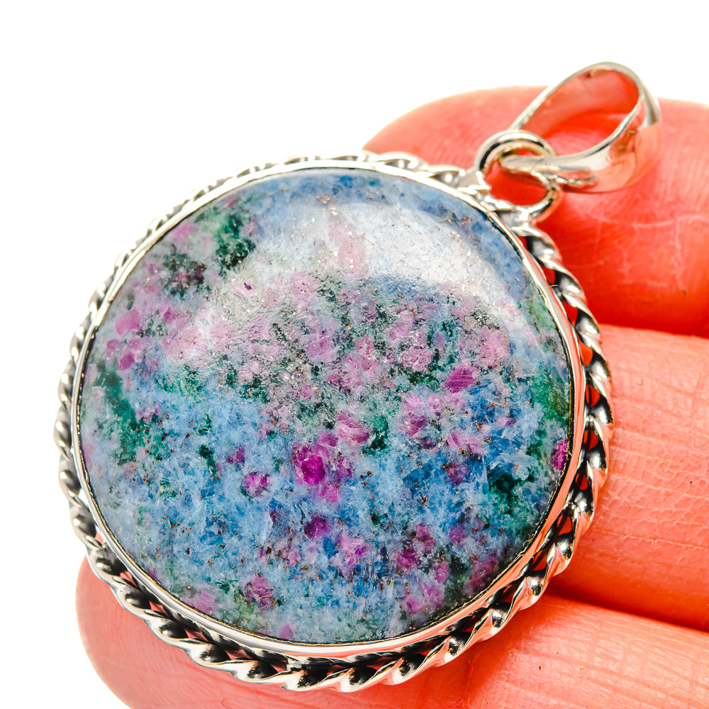Ruby Fuchsite Pendants handcrafted by Anasilvercos - PD17215
