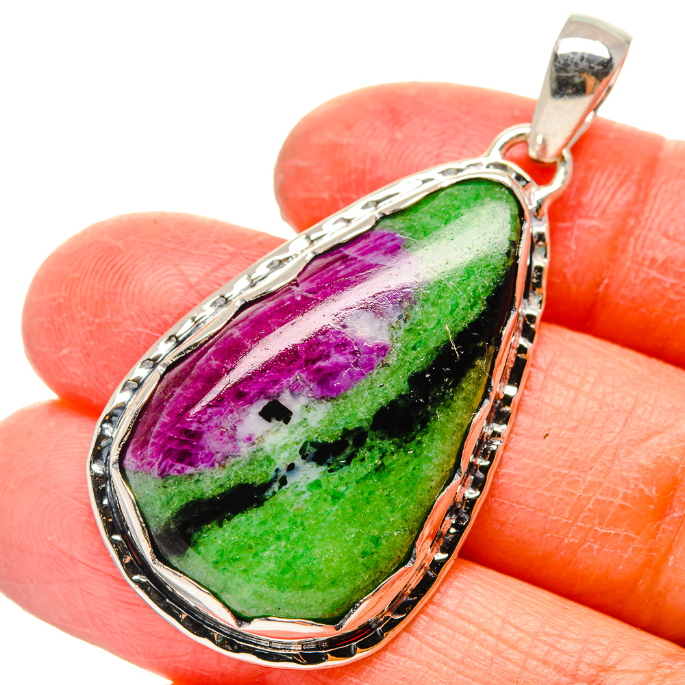 Ruby Zoisite Pendants handcrafted by Anasilvercos - PD17216