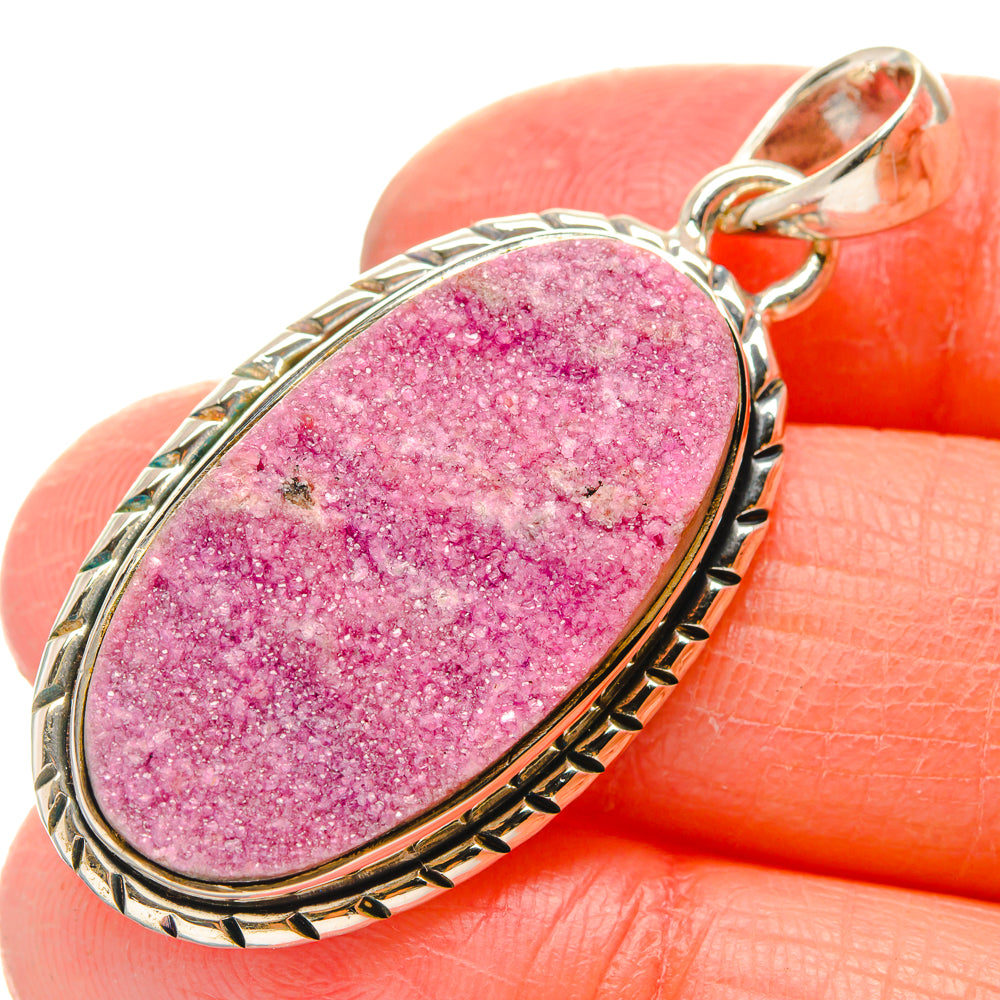 Cobalto Calcite Druzy Pendants handcrafted by Anasilvercos - PD17230