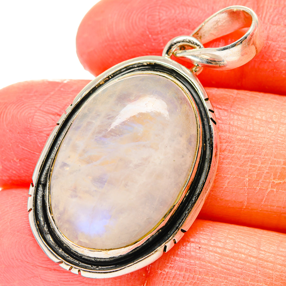 Rainbow Moonstone Pendants handcrafted by Anasilvercos - PD17261
