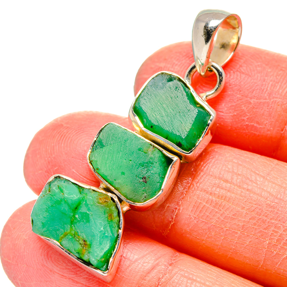 Chrysoprase Pendants handcrafted by Anasilvercos - PD17268