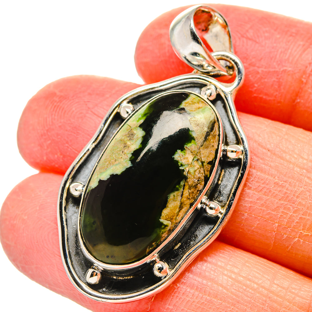Australian Green Opal Pendants handcrafted by Anasilvercos - PD17276