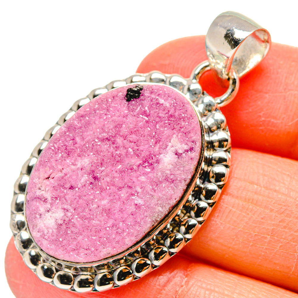 Cobalto Calcite Druzy Pendants handcrafted by Anasilvercos - PD17277