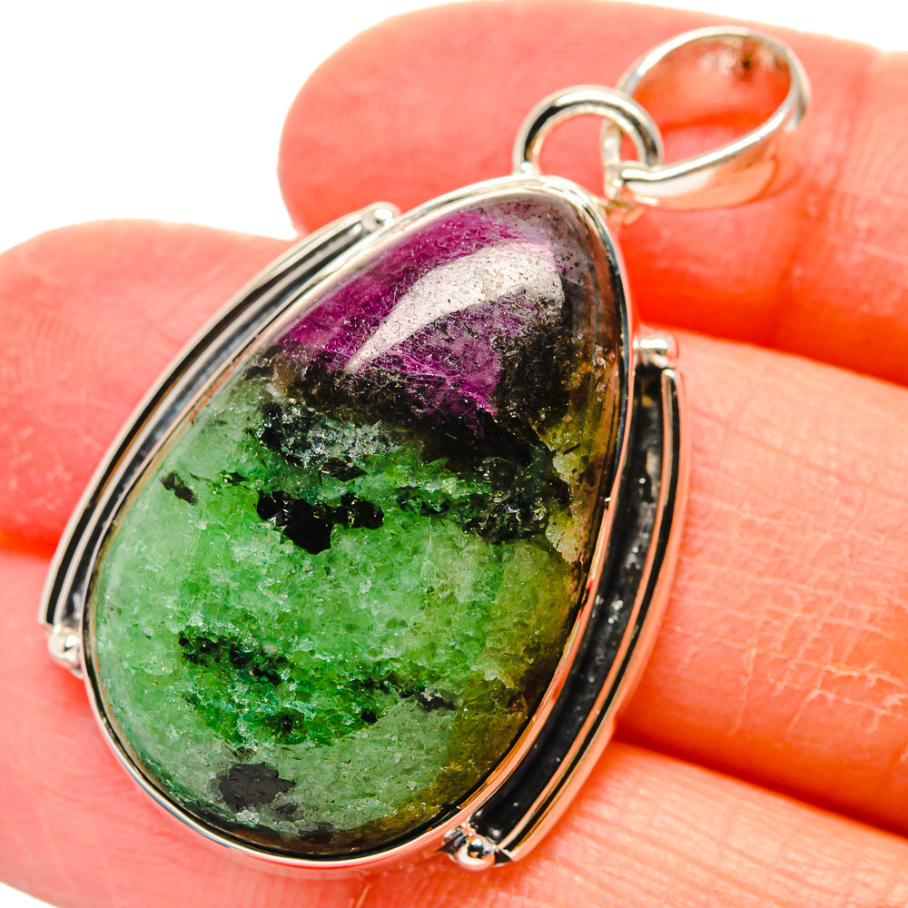 Ruby Zoisite Pendants handcrafted by Anasilvercos - PD17281