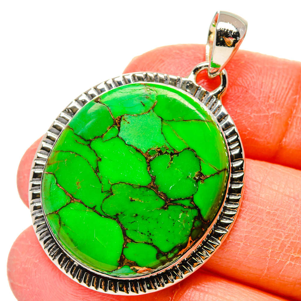 Gaspeite Pendants handcrafted by Anasilvercos - PD17286