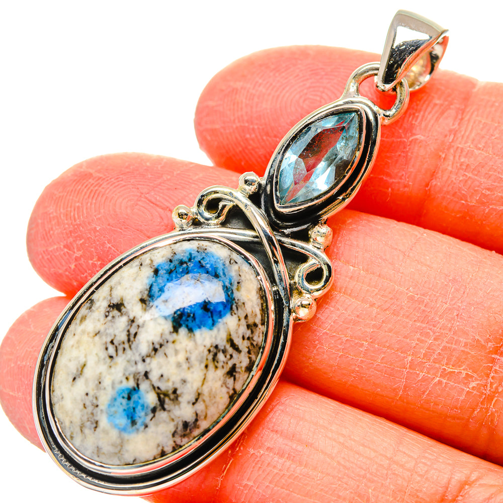 K2 Blue Azurite Pendants handcrafted by Anasilvercos - PD17300