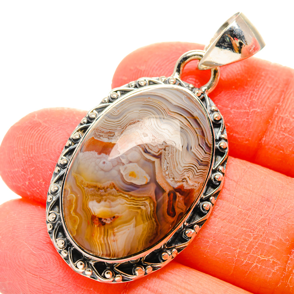 Laguna Lace Agate Pendants handcrafted by Anasilvercos - PD17317