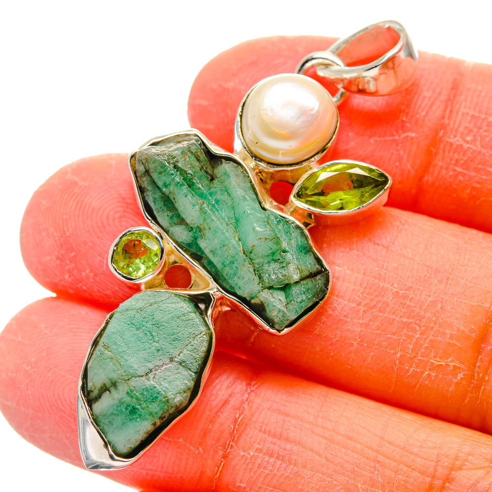 Chrysoprase Pendants handcrafted by Anasilvercos - PD17326